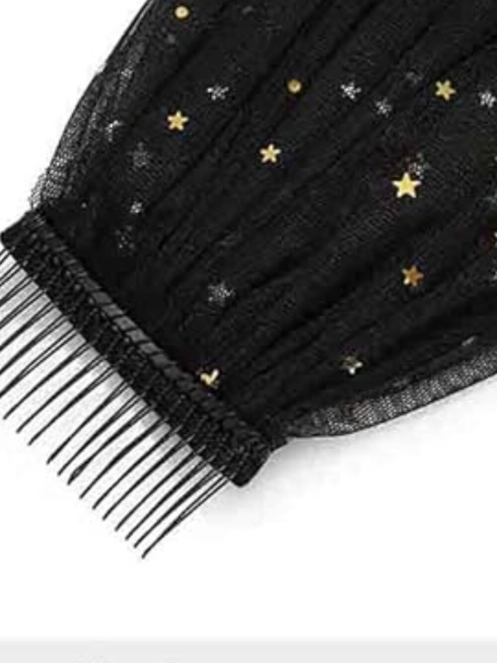 Black Long Wedding Veil - Picture 3 of 7